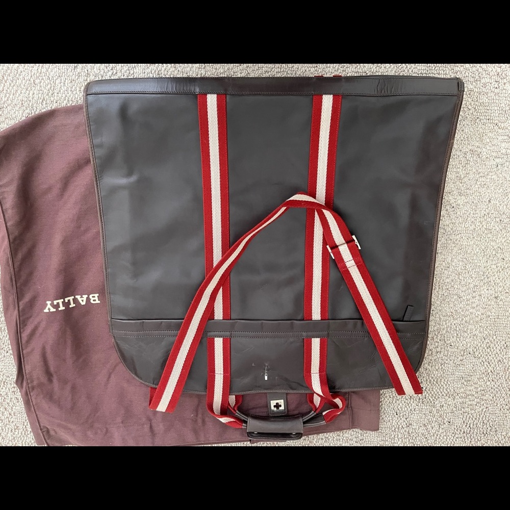 Vintage Bally chocolate brown garment bag